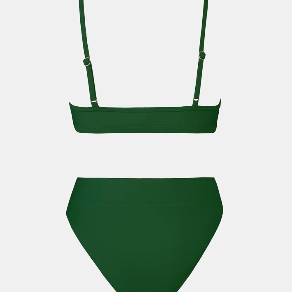 Cupshe Forest Green V-Waist Bikini Set - Picture 5 of 8